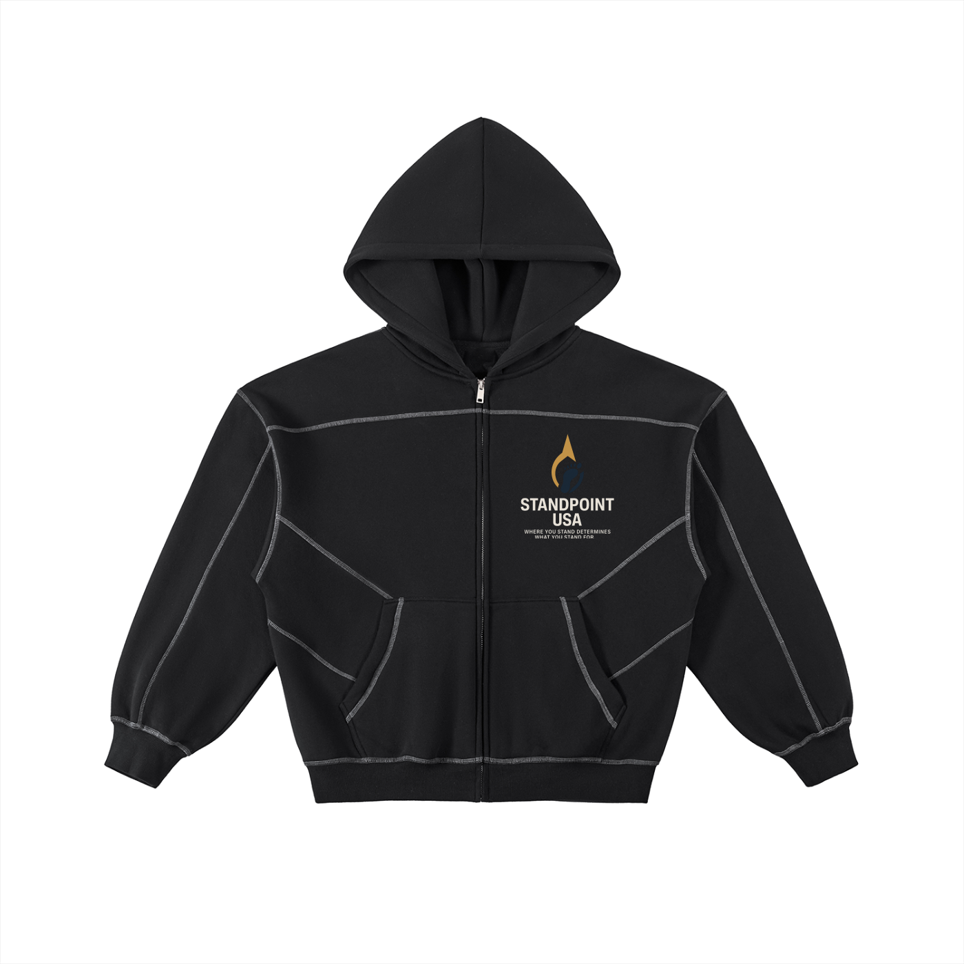 Standpoint sweatsuit boxy zip up hoodie